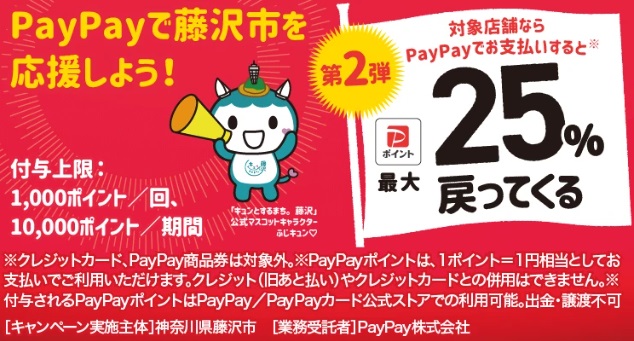藤沢市／最大25％がもどるPayPayキャンペーン